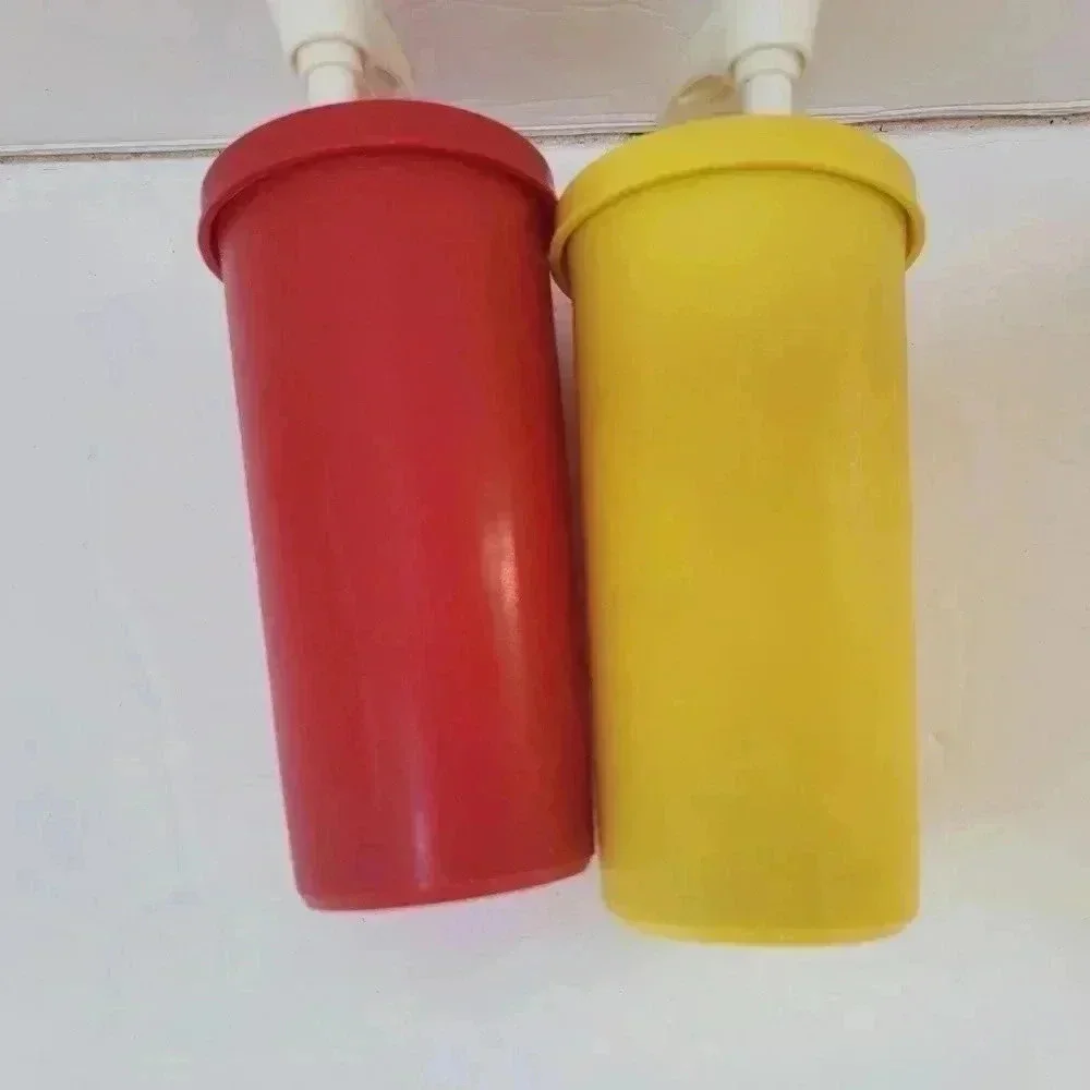 Tupperware Vintage Ketcup & Mustard Dispensers Used but working condition